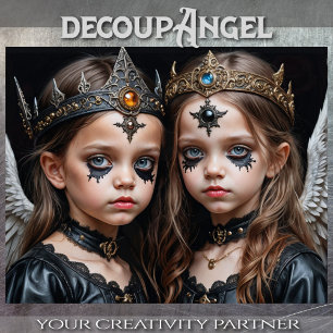 Gothic Baby Angels: Melissa und Adele - Decoupage Seidenpapier