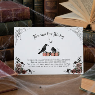 Gothic-Baby-Party Baby Schwarze Raben Bücher für B Begleitkarte