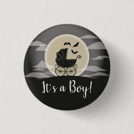 Gothic Baby Shower Halloween Carriage Button