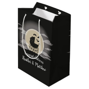 Gothic Baby Shower Halloween Carriage Mittlere Geschenktüte