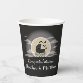 Gothic Baby Shower Halloween Carriage Pappbecher