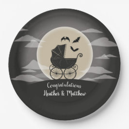 Gothic Baby Shower Halloween Carriage Pappteller