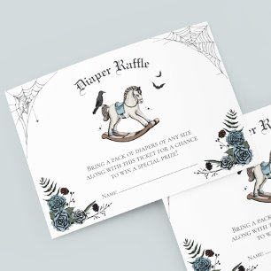 Gothic Babyparty-Windel-Raffel-Einlagekarte Begleitkarte