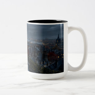 Gothic Balcony City Schwarze Tasse Soothing Sava