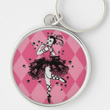 Gothic-Ballerina-Schlüsselanhänger
