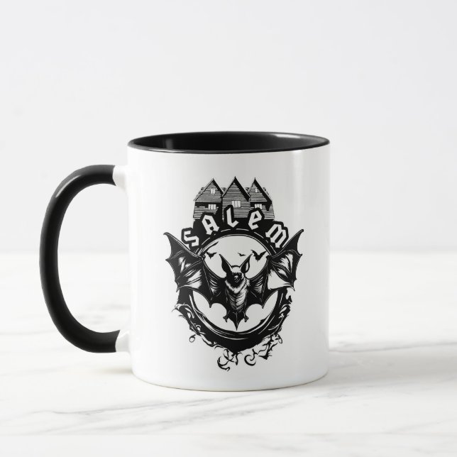 Gothic Bat and Salem Hexenhaus Tasse (Links)