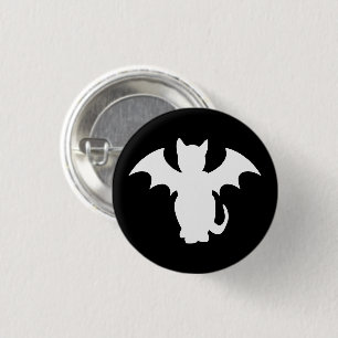 GOTHIC BAT CAT-BUTTON BUTTON