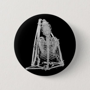 Gothic Bat Skelett Button