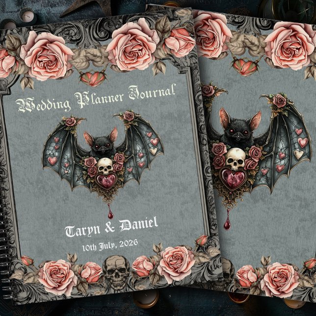 Gothic Bat Wedding Planner Journal Notizbuch (Von Creator hochgeladen)