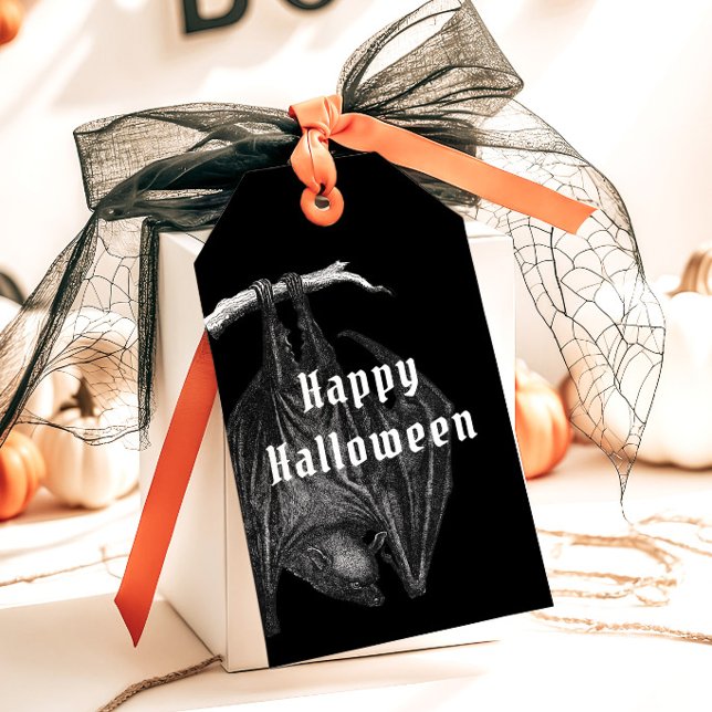 Gothic Bats Happy Halloween Party Geschenkanhänger (Gothic Bats Happy Halloween Party Gift Tags)