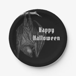 Gothic Bats Happy Halloween Party Pappteller