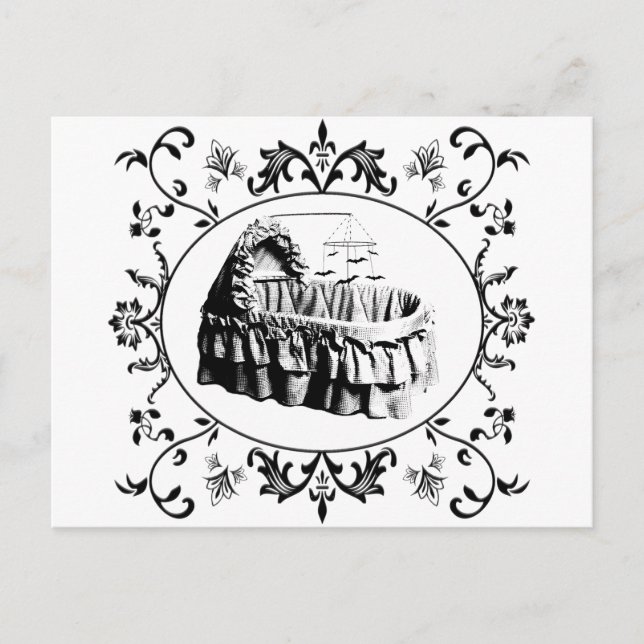 Gothic Batty Bassinet Postkarte (Vorderseite)