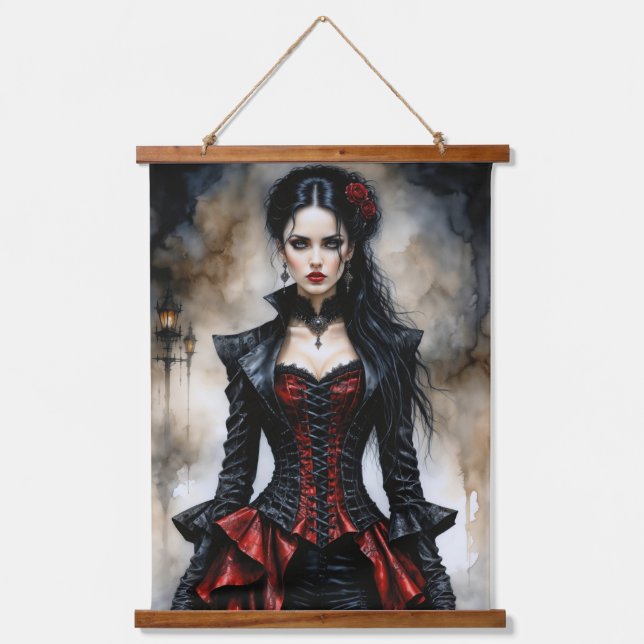 Gothic Beauty Wandteppich Mit Holzrahmen (Vorderseite)