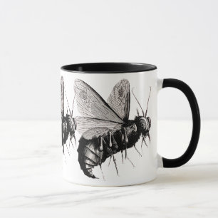 Gothic Bees Skull Wings Tasse