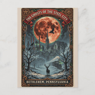 Gothic Bethlehem, PA Kunst Vintage Horror Reise Postkarte