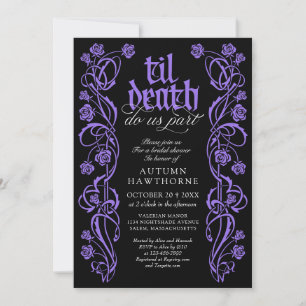 Gothic Bis Dass Der Tod Bridal Shower Einladung