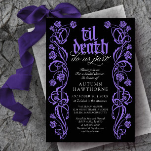 Gothic Bis Dass Der Tod Bridal Shower Einladung