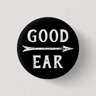 Gothic Black Abgenutzt Guter Ohr Schwerhörig Button