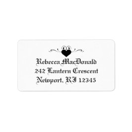 Gothic Black and White Address Label Adressaufkleber