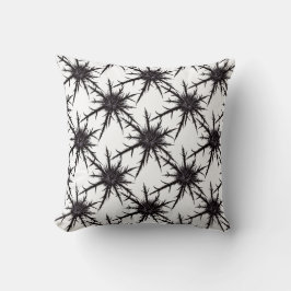 Gothic Black and White Thistle Pattern Halloween Kissen