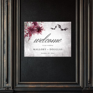 Gothic Black & Burgund Halloween Orden der Veranst Poster