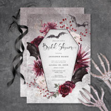 Gothic Black & Burgund Spooky Brautparty