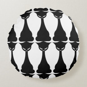 Gothic Black Cat Silhouette Kissen