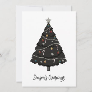 Gothic Black Christmas Tree Feiertagskarte