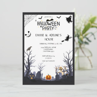 Gothic Black Crow Halloween Party Einladung