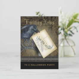 Gothic Black Crow Medium Einladung