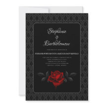 Gothic Black Damast Rosenhochzeit