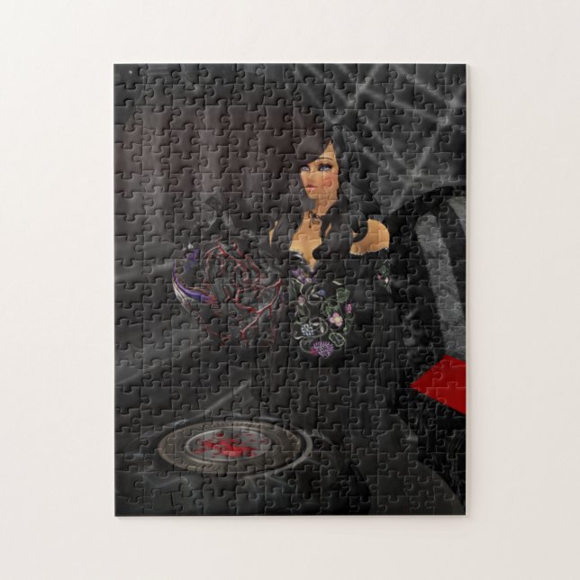 Gothic Black Heart Puzzle (Vertikal)