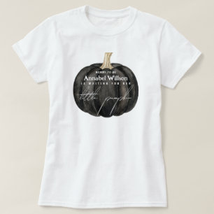 Gothic Black Little Pumpkin Baby Shower Mom-to-be T-Shirt