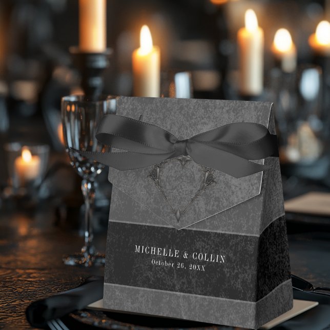 Gothic Black Raven & Black Rose Hochzeit Geschenkschachtel (Von Creator hochgeladen)