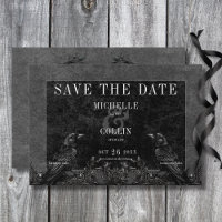 Gothic Black Raven & Black Rose Hochzeit