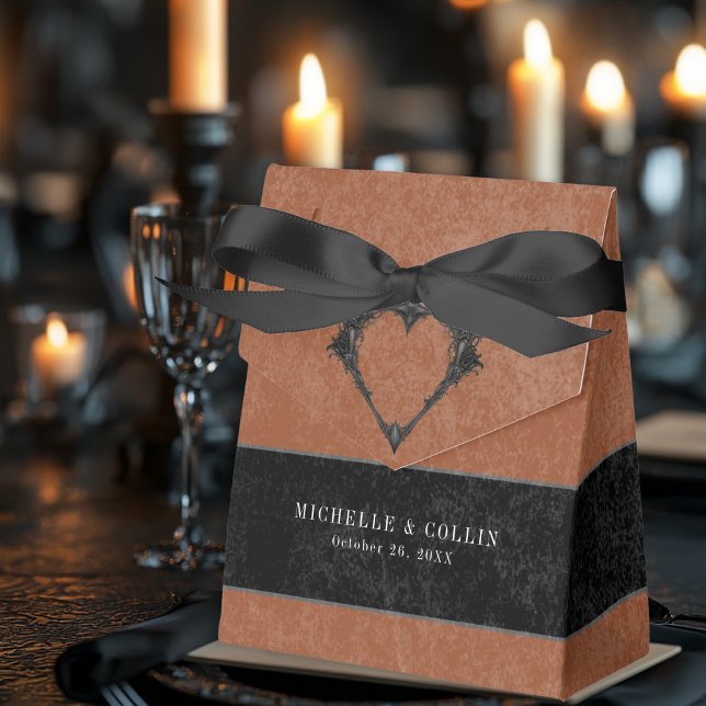 Gothic Black Raven & Black Rose Rust Wedding Geschenkschachtel (Von Creator hochgeladen)