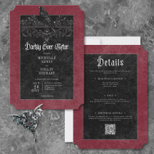 Gothic Black Raven Wein Dunkel Für Immer Hochzeit