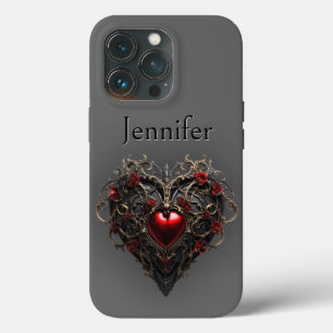 Gothic Black & Red Dark Heart Case-Mate iPhone Hülle
