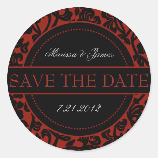 Gothic Black & Red Geblüht Umschlag Aufkleber (Vorderseite)