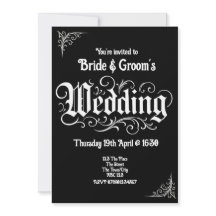 Gothic Black Rock Metal Wedding Personalisierte Na