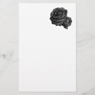 Gothic Black Rose Briefpapier