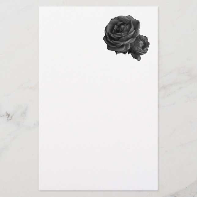 Gothic Black Rose Briefpapier (Vorderseite)
