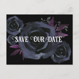 Gothic Black Rose Foto Rette unser Datum Postkarte