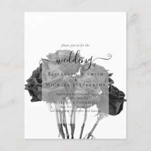 Gothic Black Rose Goth Wedding Einladung Flyer