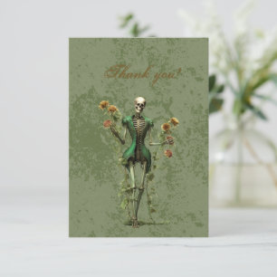Gothic Black Rose on Grunge Green Danke