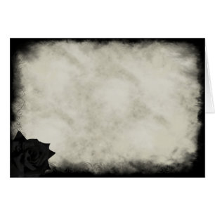 Gothic Black Rose Scrolls Karte