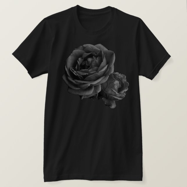 Gothic Black Rose T-Shirt (Design vorne)
