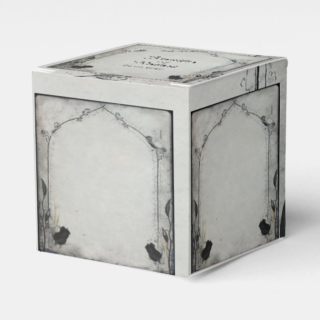 Gothic Black Rose Trellis Gastgeschenk Hochzeit Bo Geschenkschachtel (Vorderseite)