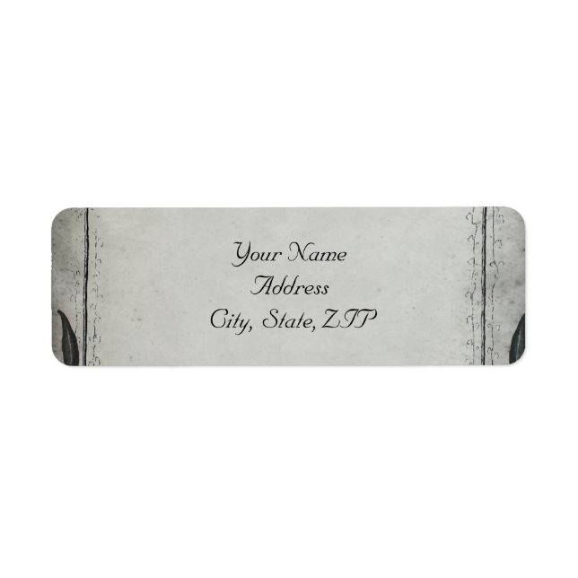 Gothic Black Rose Trellis Rücksendeadresse (Vorne)