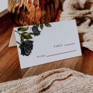 Gothic Black Rose Vintage Wedding Tischnummer Platzkarte